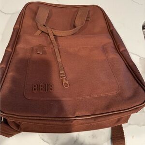 BEIS Men's Chestnut Brown Backpack with Front Pocket